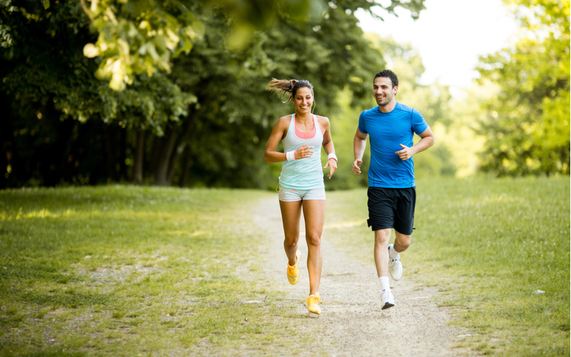 couple running together