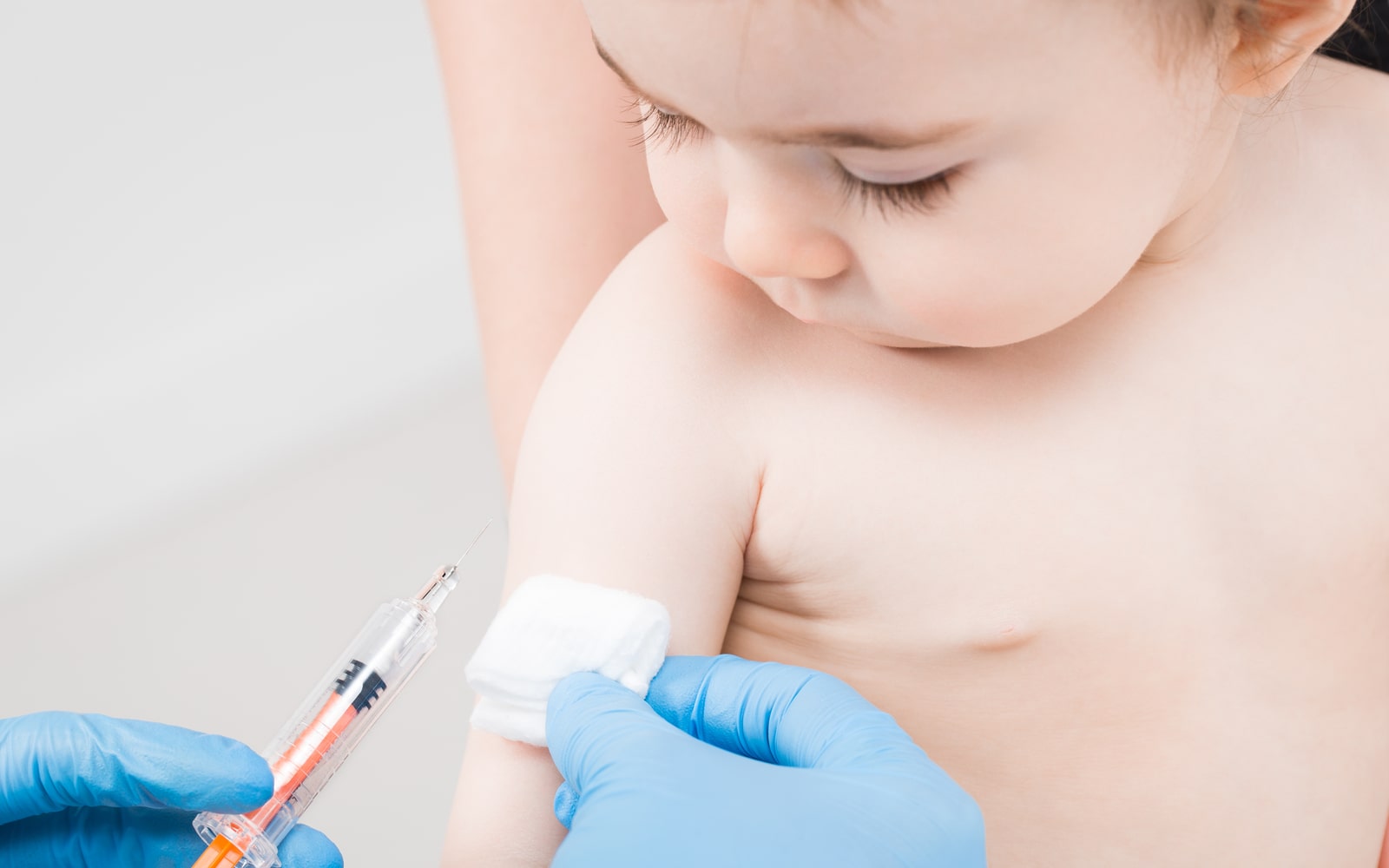 Baby receiving an immunization