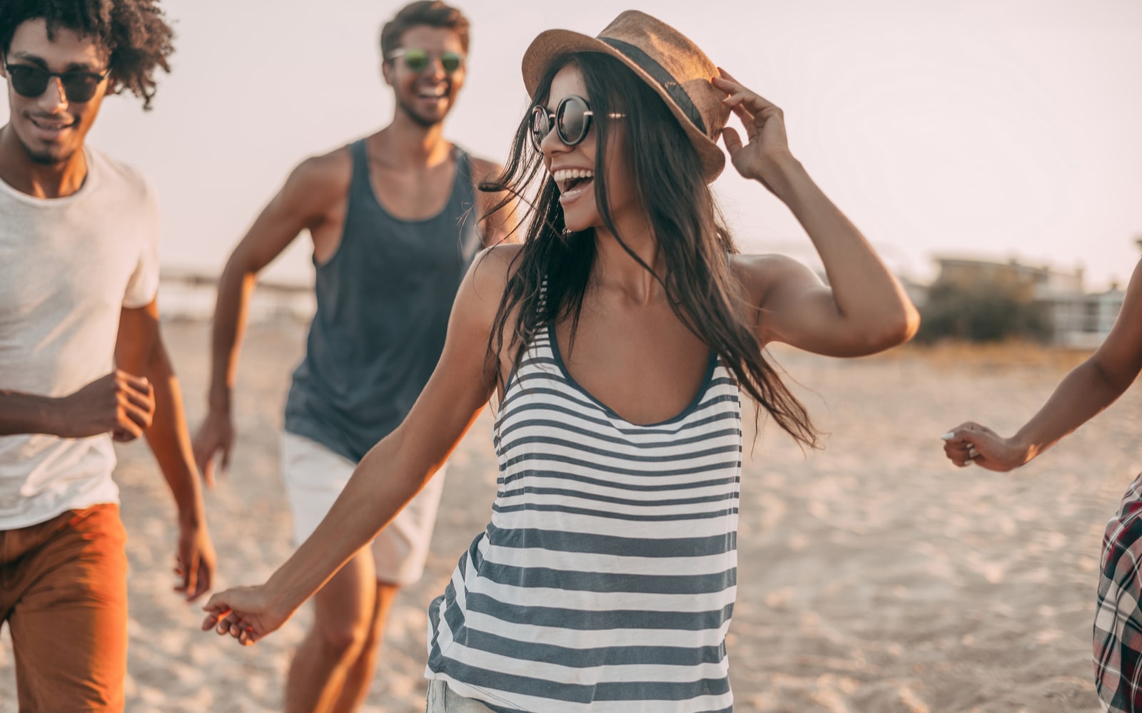 Family having fun in the sun