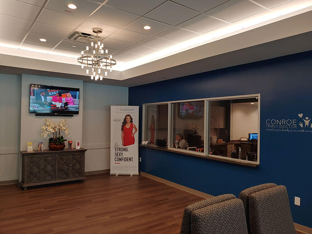 Conroe Family Doctor - Modern Clinic Interior with Compassionate Staff.